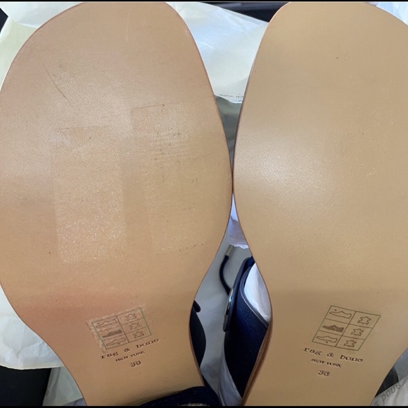 Rag & Bone Eden Leather Lace Up Block Heel - Picture 6 of 7